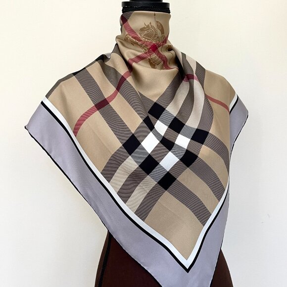 Display #3 Burberry Silk Scarf - Picture 3 of 15